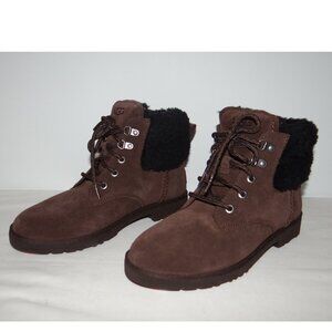 UGG Romely Heritage suede lace ankle boot EU 38 US 7.5 Dark Brown